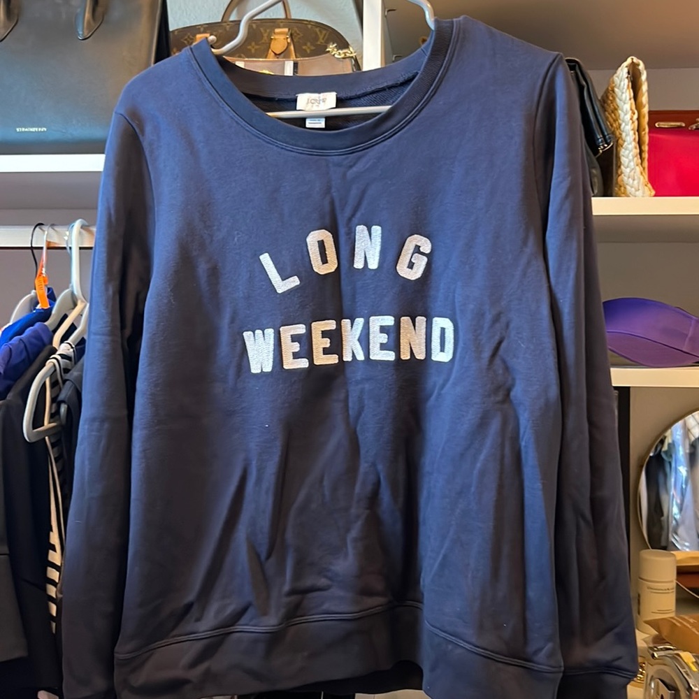 J Crew Long Weekend sweatshirt